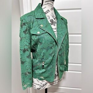 Sold Melanie Lyne 3/4 Sleeve Cropped Lace Jacket size L CL-6016